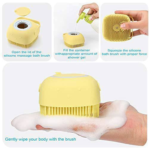 SiliSpa – Cepillo Masajeador 2 en 1 con Dispensador