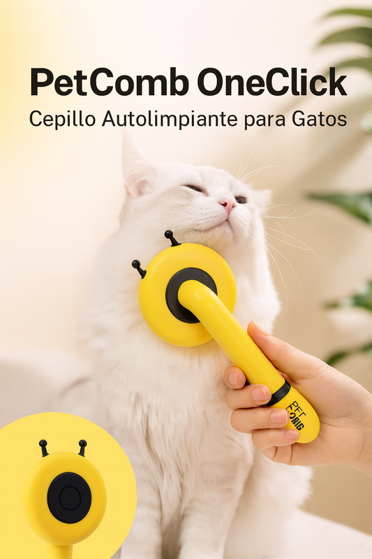 PetComb OneClick – Cepillo Autolimpiante para Mascotas