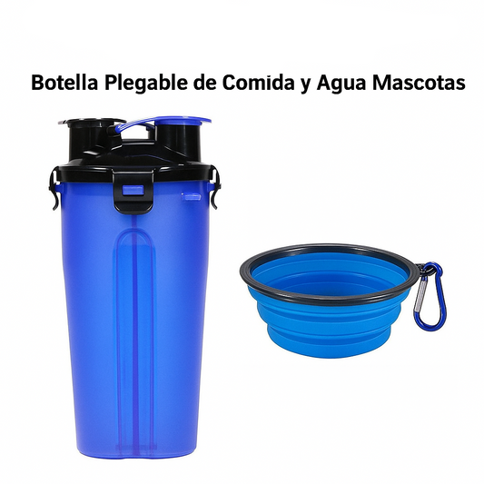 Termo plegable de comida y agua