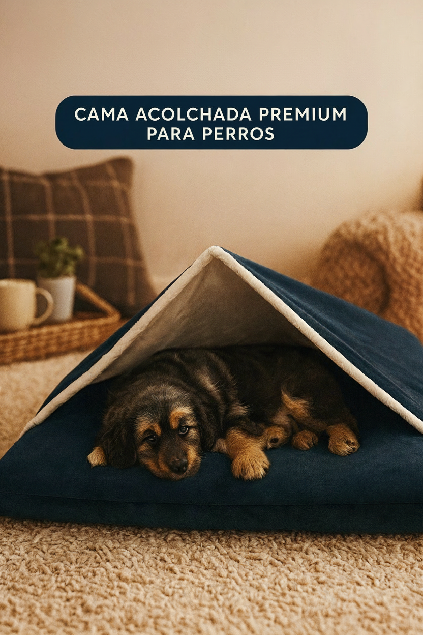 Cama Acolchada Premium para Perros