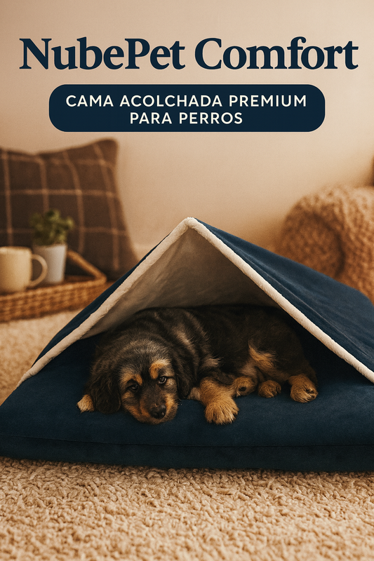 NubePet Comfort – Cama Acolchada Premium para Perros