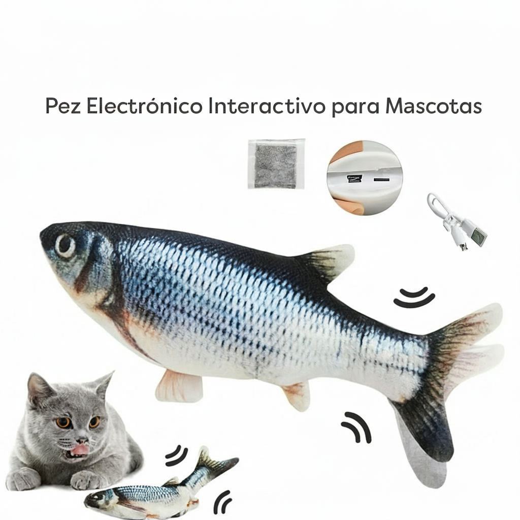 Pez Electrónico Interactivo para Mascotas